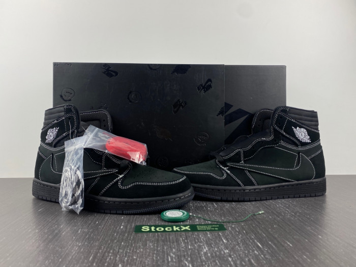 travis scott x air jordan 1 high og black phantom dm7866-001
