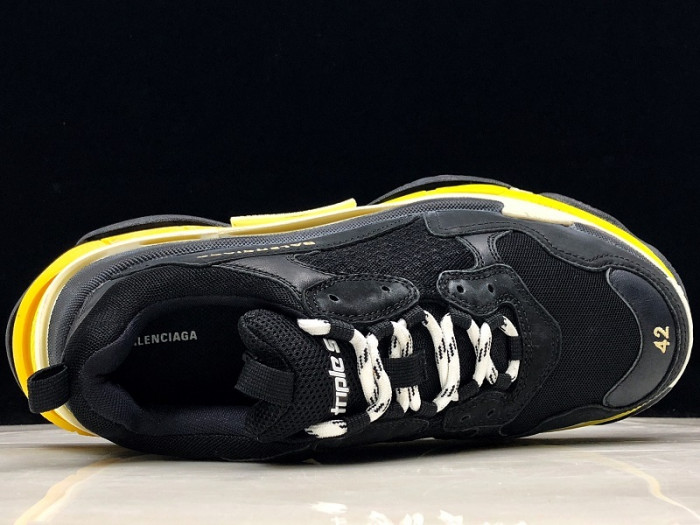 blcg sneaker triple.s.gomma black-yellow