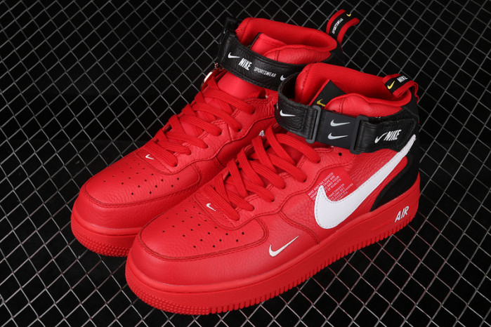 air force 1 mid utility university red 804609-605
