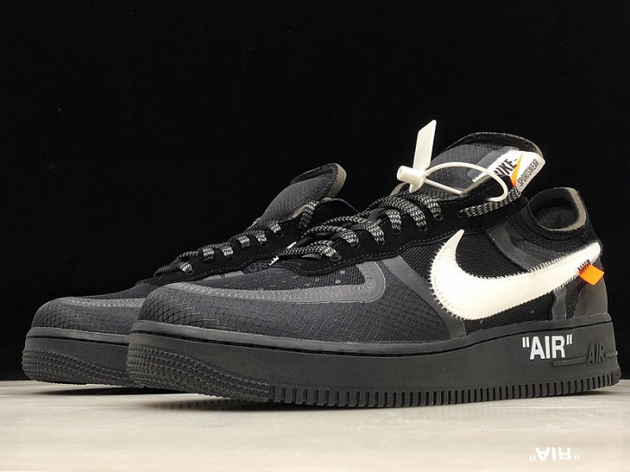 nikeair force 1 low ow black white ao4606-001