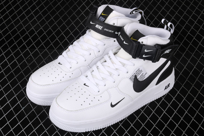 air force 1 mid utility white black 804609-103