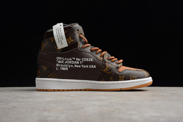 air jordan 1 ow aq0818-158 (with case)