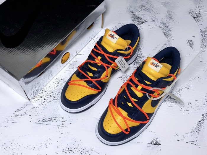 nike dunk low ow michigan ct0856-700