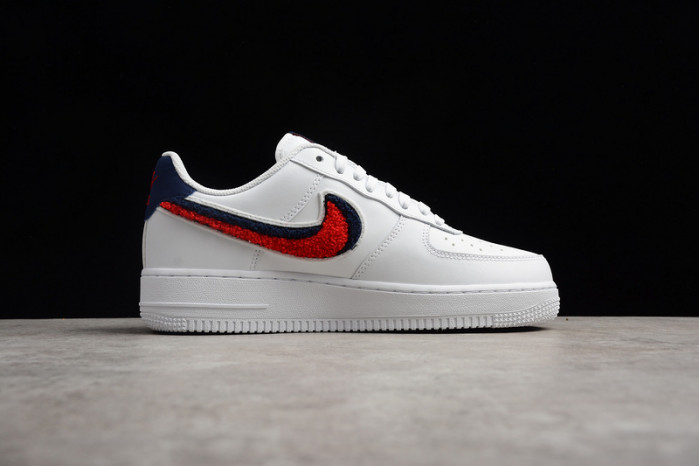 nike air force 1 low lv8 3d chenille swh white red blue 823511-106