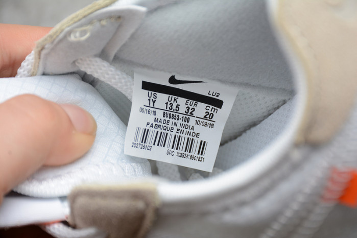 kids nike air force 1 low ow white(td) bv0853-100