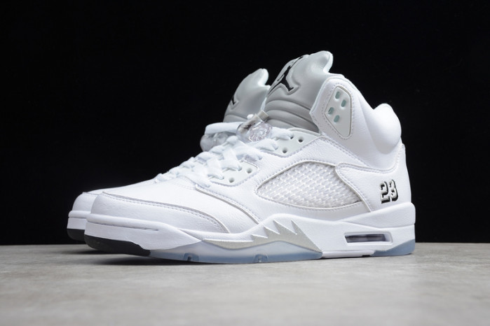 air jordan 5 retro metallic white (2015) 136027-130