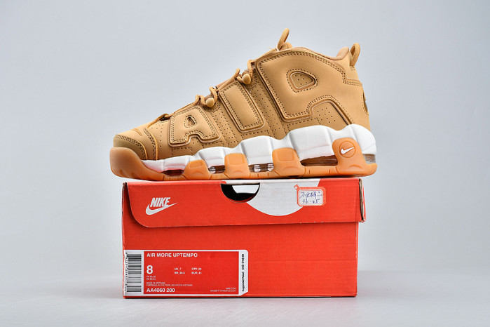 nike air more uptempo prm “wheat” brown aa4060-200