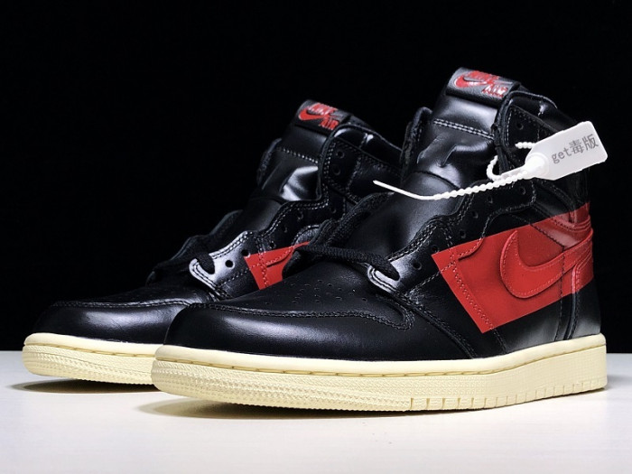 air jordan 1 defiant black red bq6682-006