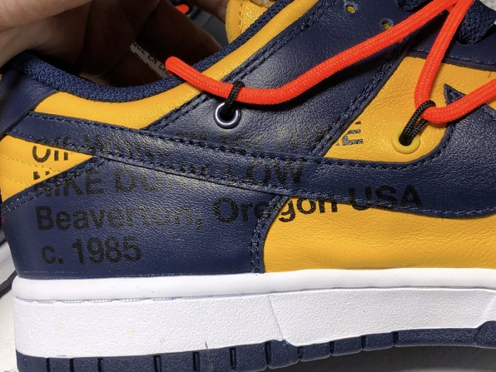nike dunk low ow michigan ct0856-700