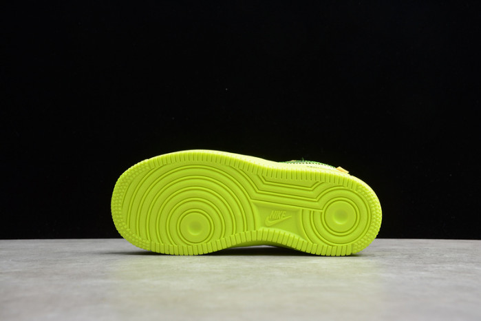 kids nike air force 1 td x ow volt hyper jade cone toddler bv0853-700