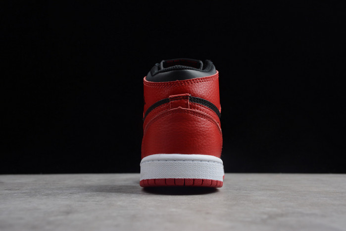 kids air jordan 1 retro high og banned bred black red 555088-001