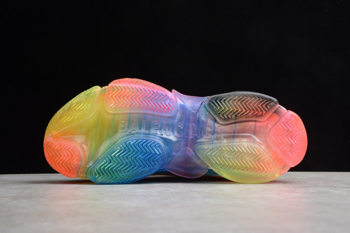 blcg sneaker triple.s.gomma colore jaune-rainbow noir