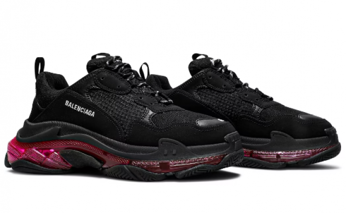 blcg sneaker triple.s.clear sole ‑ black pink neon