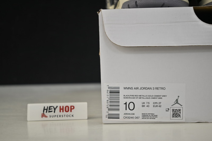 air jordan 3 wmns black gold ck9246-067