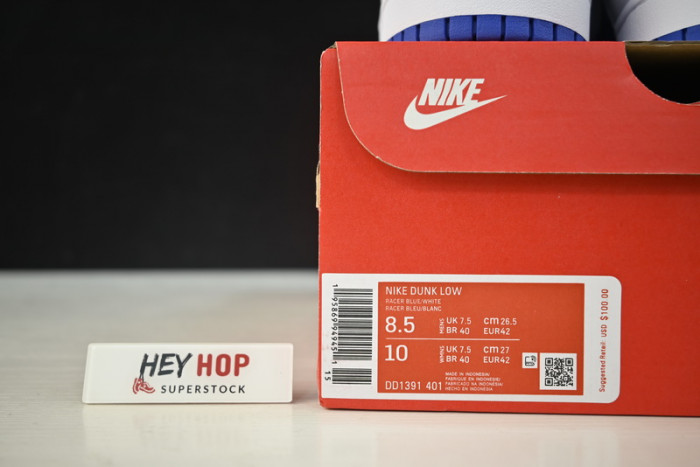nike dunk low racer blue white dd1391-401