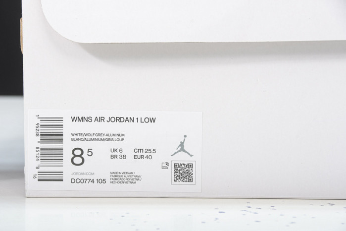 air jordan 1 low wolf grey (w) dc0774-105