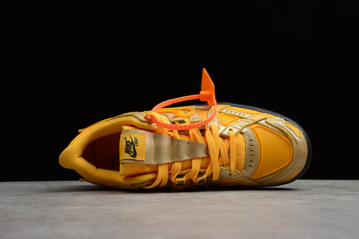 ow nike air rubber dunk “university gold” cu6015-700