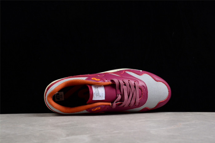 nike air max 1 patta waves rush maroon (with bracelet) do9549-001