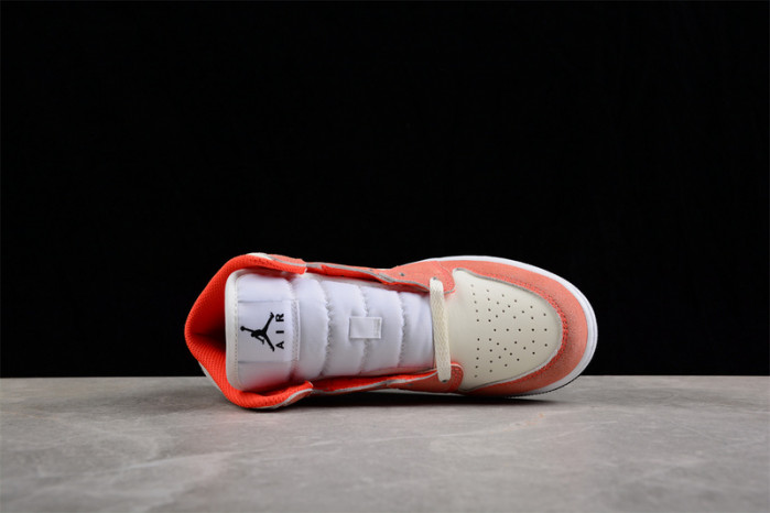 jordan 1 mid se orange suede (gs) dv1336-800