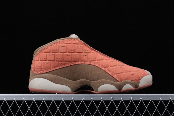 clot x air jordan 13 low sepia stone/canteen-terra blush at3102-200