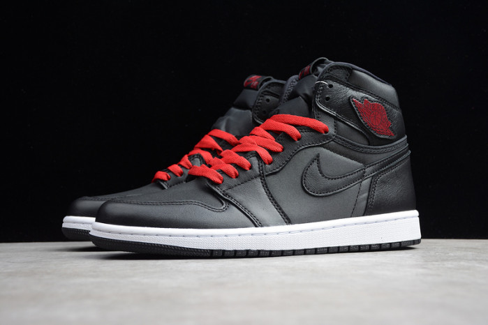 air jordan 1 black satin gym red 555088-060