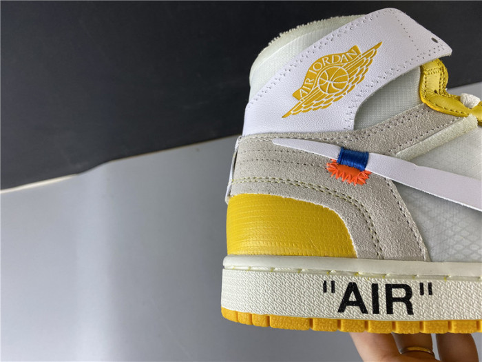 air jordan 1 x ow nrg white yellow aq0818-149