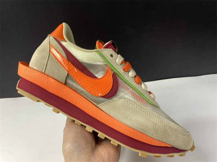nike ldwaffle clot sacai net orange blaze dh1347-100