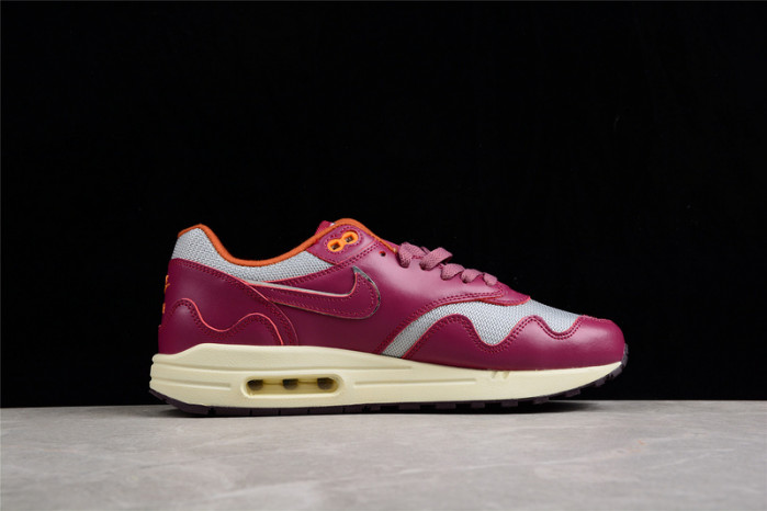 nike air max 1 patta waves rush maroon (with bracelet) do9549-001