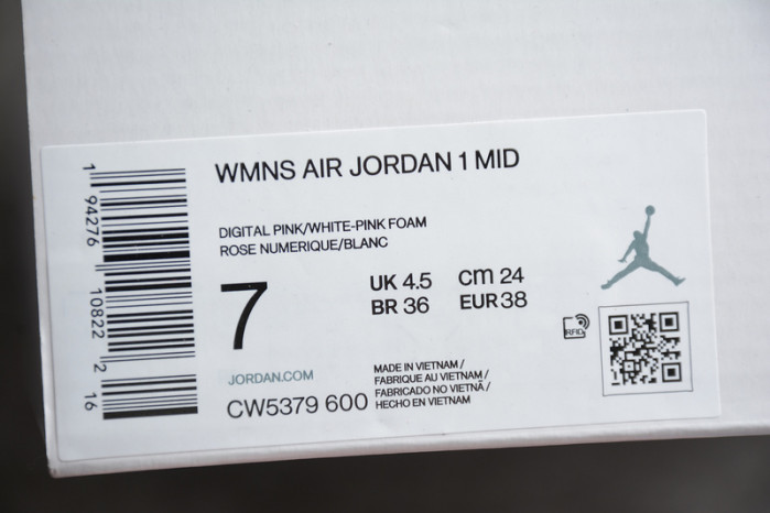 air jordan 1 mid digital pink (w) cw5379-600