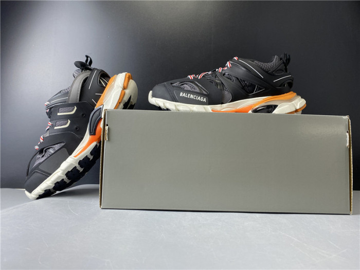 blcg sneaker tess.s.gomma black white orange 542436 w1gb7 2019