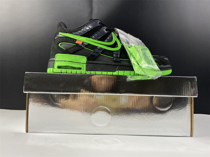 ow nike air rubber dunk "green strike" cu6015-001