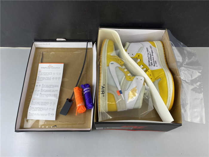air jordan 1 x ow nrg white yellow aq0818-149