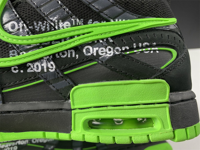 ow nike air rubber dunk "green strike" cu6015-001