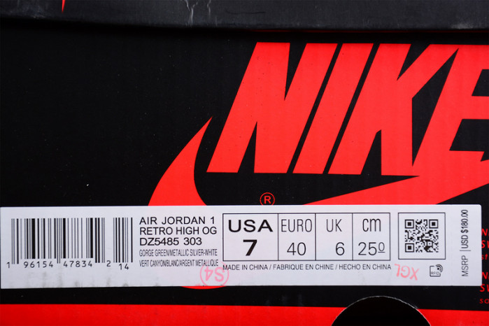 air jordan 1 high og gorge green dz5485-303