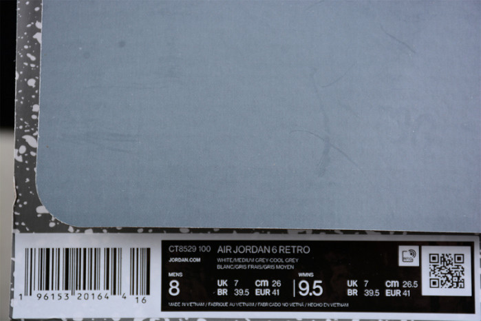 air jordan 6 cool grey ct8529-100