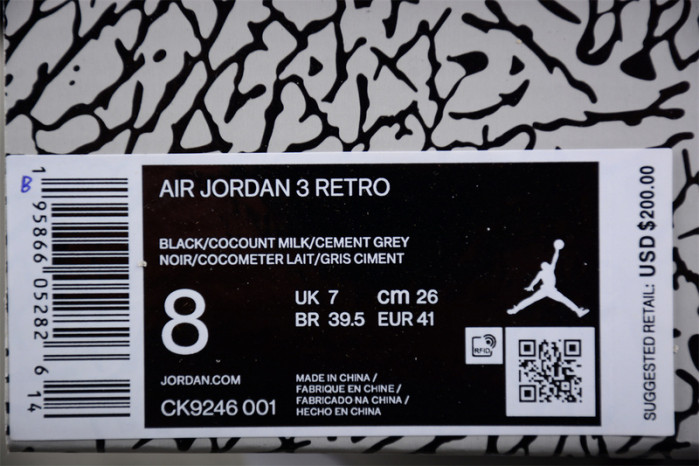 air jordan 3 wmns “off noir” ck9246-001