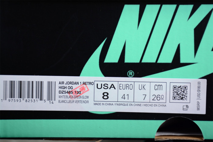 air jordan 1 high og “green glow” dz5485-130