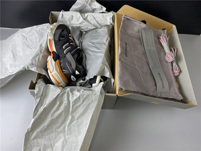 blcg sneaker tess.s.gomma black white orange 542436 w1gb7 2019