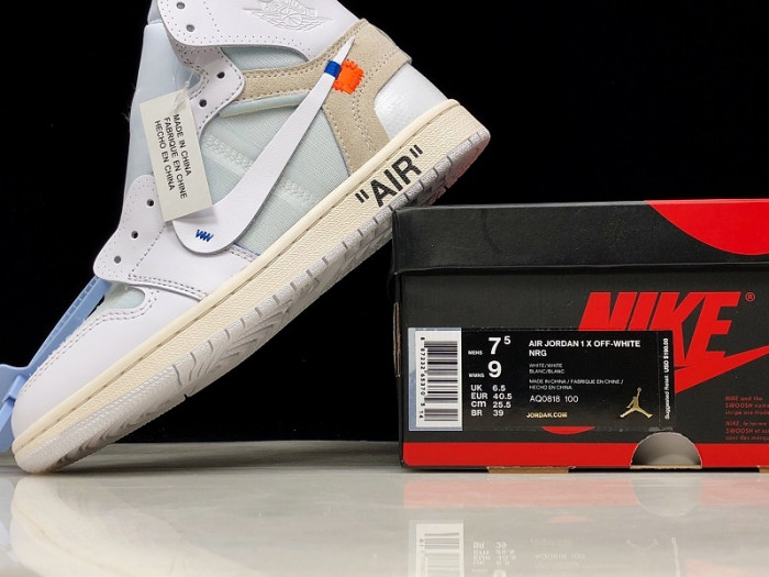 air jordan 1 retro high ow white aq0818-100