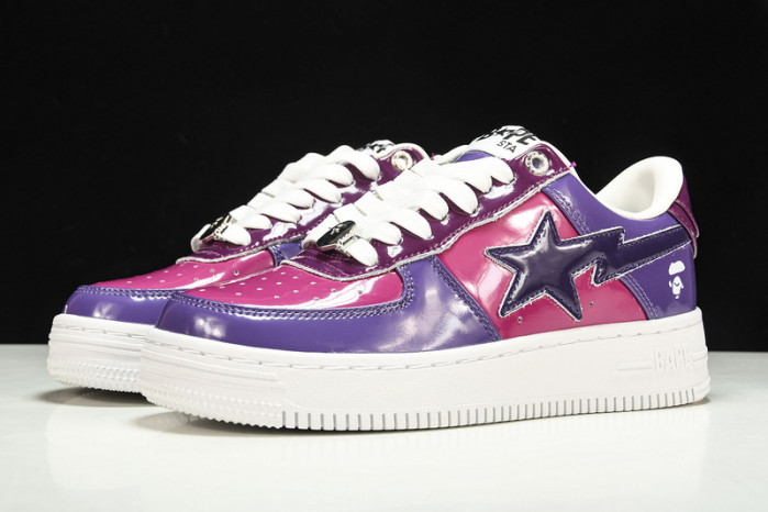 a bathing ape bape sta low color camo combo purple hp33-132