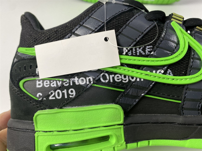 ow nike air rubber dunk "green strike" cu6015-001