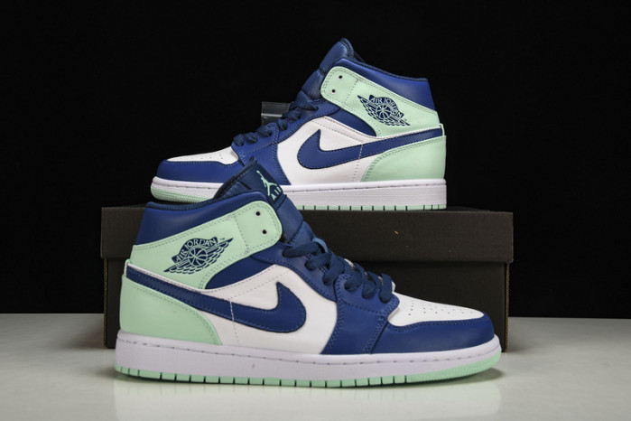 jordan 1 mid blue mint 554724-413