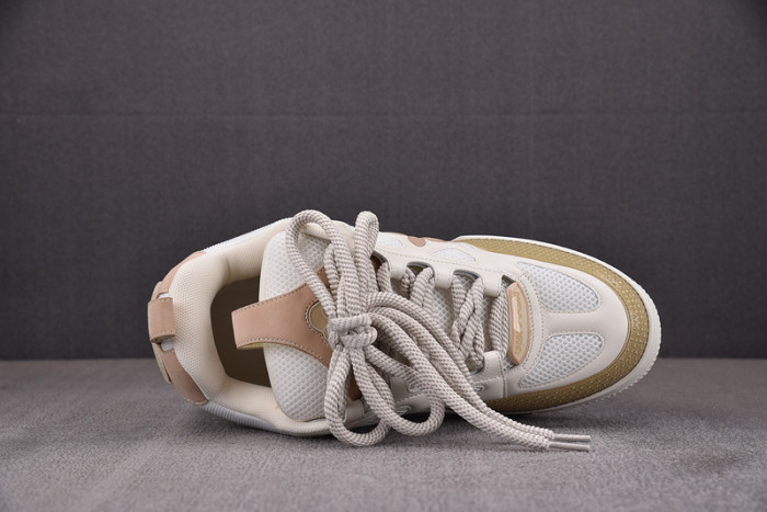 louiv skate sneaker beige white