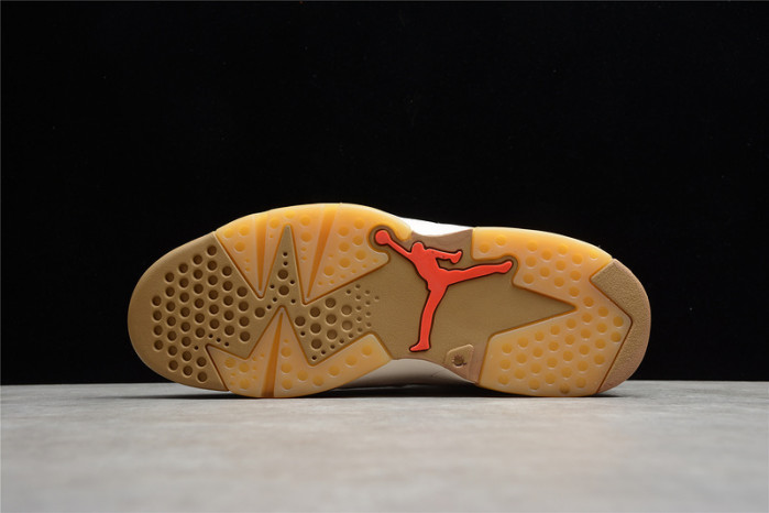 air jordan 6 retro quai54 sail brown (2020) cz4152-100