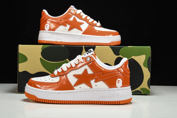 a bathing ape bape sta low orange hp33-125