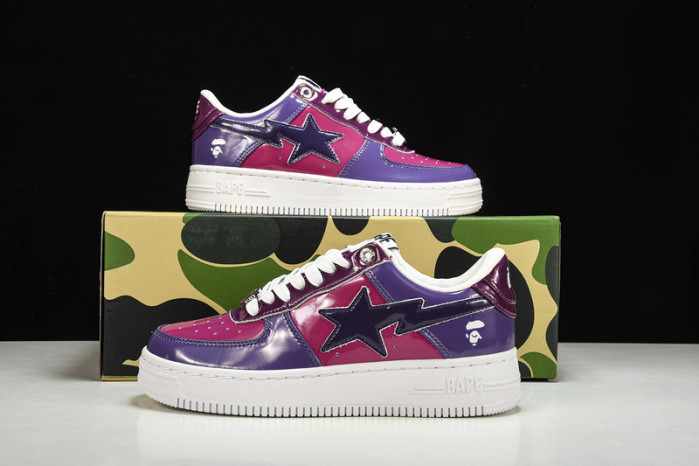 a bathing ape bape sta low color camo combo purple hp33-132