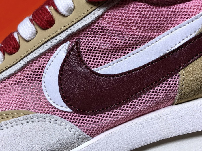 sacai x nike lvd waffle daybreak swh pink red white bv0073-500