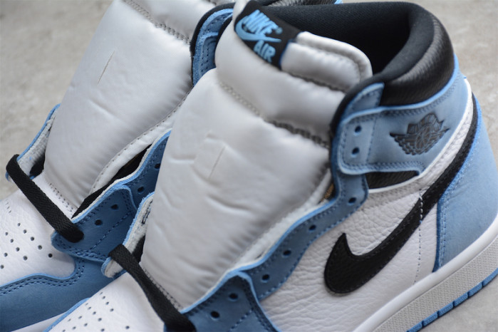 air jordan 1 retro high white university blue black 555088-134