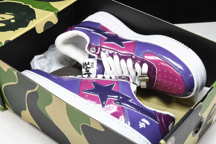a bathing ape bape sta low color camo combo purple hp33-132