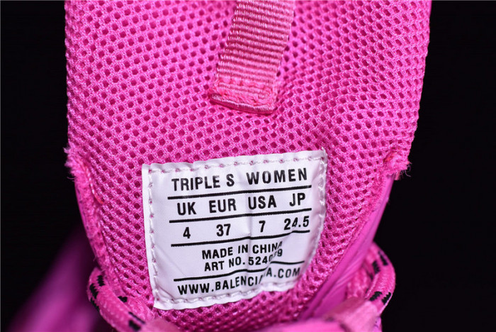 blcg sneaker triple.s.gomma rose red 524039 w2fa1 7634